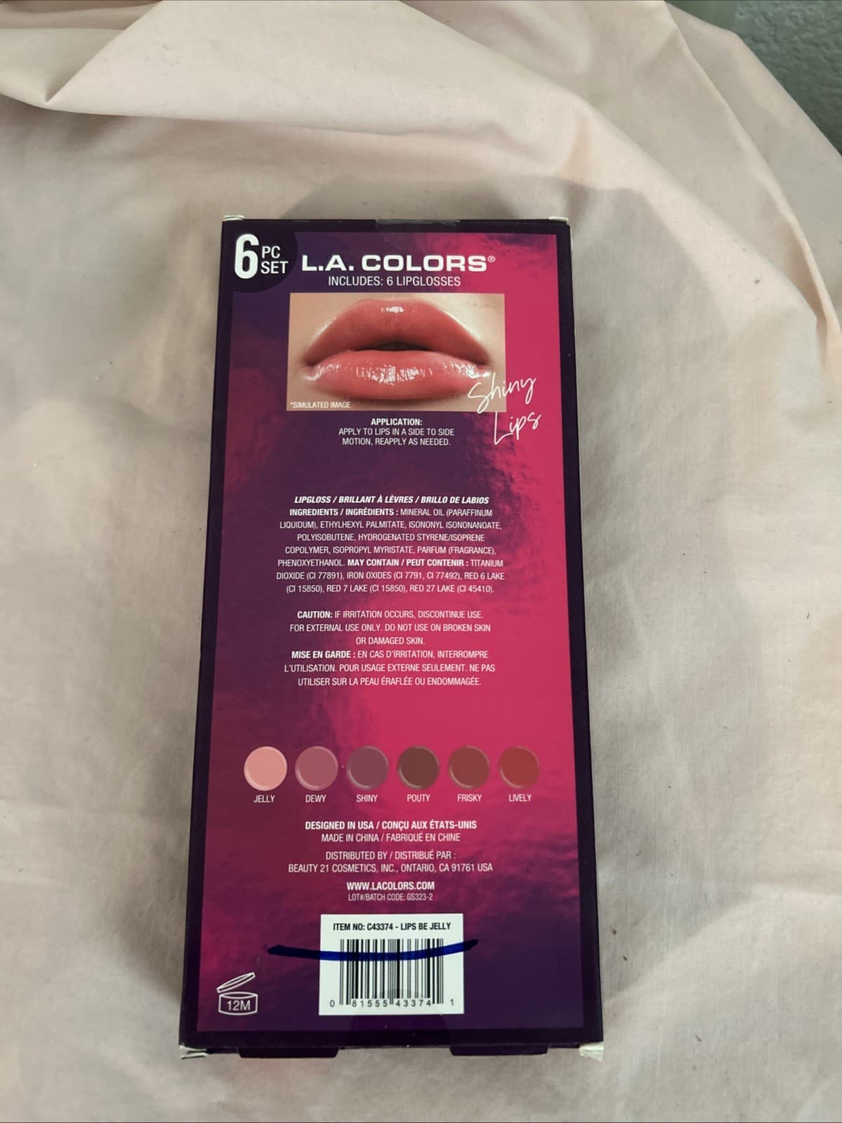 L.A. COLORS All Is Bright 6pc Jelly Lipgloss Set Lips Be Jelly - Thumbnail 2