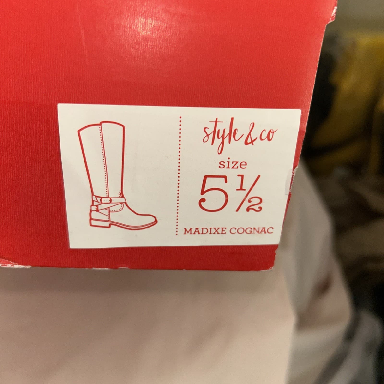 Style & Co Madixe Cognac Boots Size 5.5 M New - Thumbnail 4