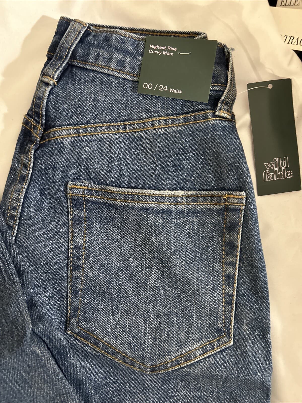 Wild Fable Women's Jeans-Highest Rise, Curvy Mom Size 00/24 - Thumbnail 2
