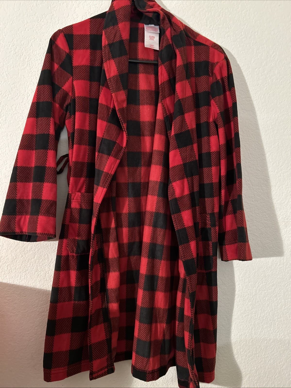 Wondershop Kids Red Buffalo check robe Size 22 - Thumbnail 2