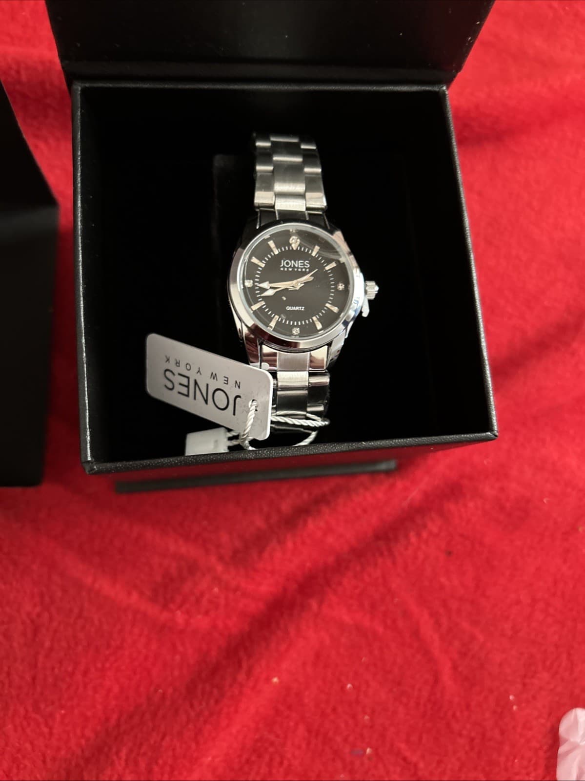 NWT Jones New York Women's Anna Watch JNYW2419L Stainless Steel Black Dial - Thumbnail 2