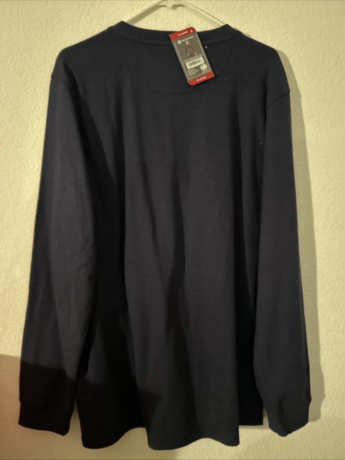Men’s XL Blue Thermal Henley NWT Members Mark - Thumbnail 3