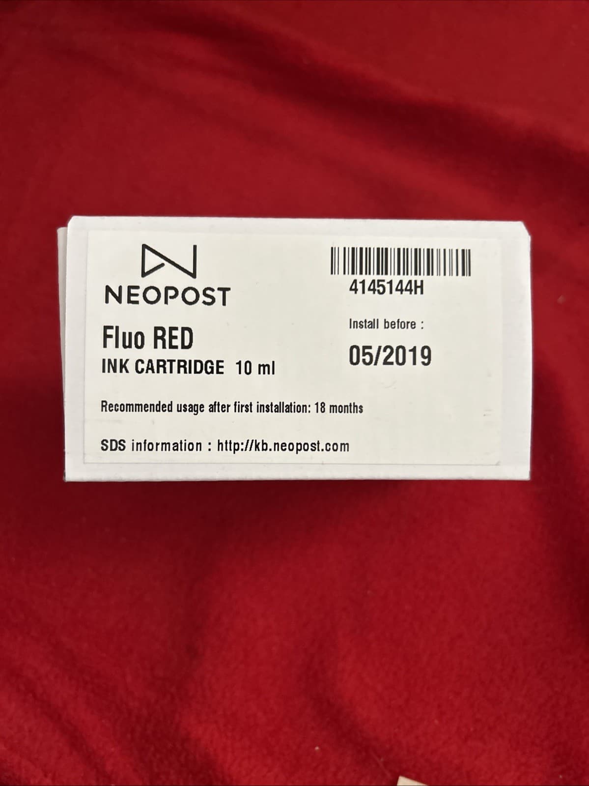 Bro post Fluo Red Ink Cartridge 4145144H New - Thumbnail 2