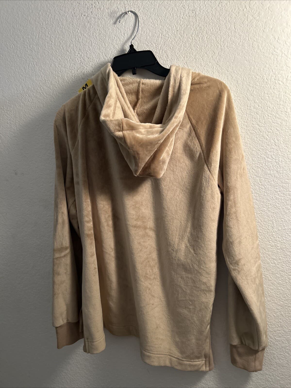 Member's Mark Women's Plush Hoodie Size Med Tan Beige Gold - Thumbnail 3