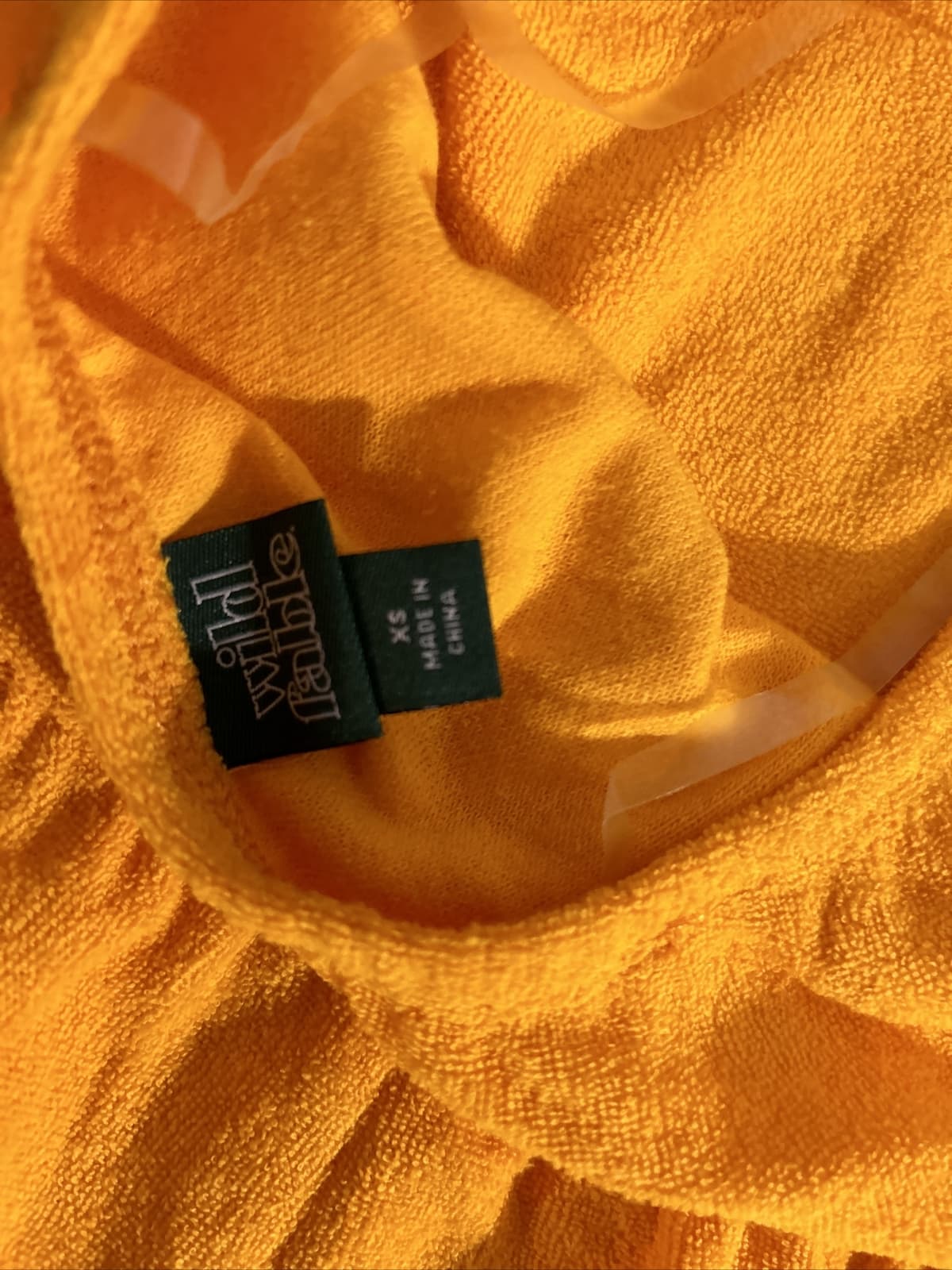 Wild Fable Women's XS Orange Halter Top French Terry Towel Cover Up Romper - Thumbnail 3