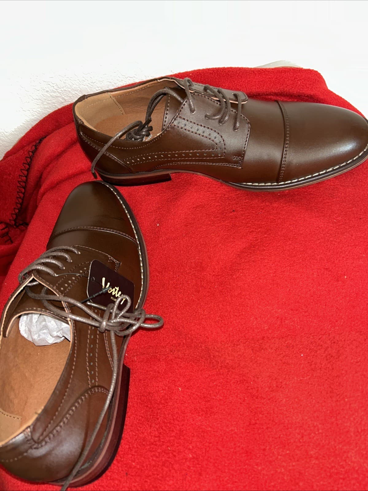 Vostey Milan Dark Brown Shoes Size 7 New Men’s Oxford - Thumbnail 8