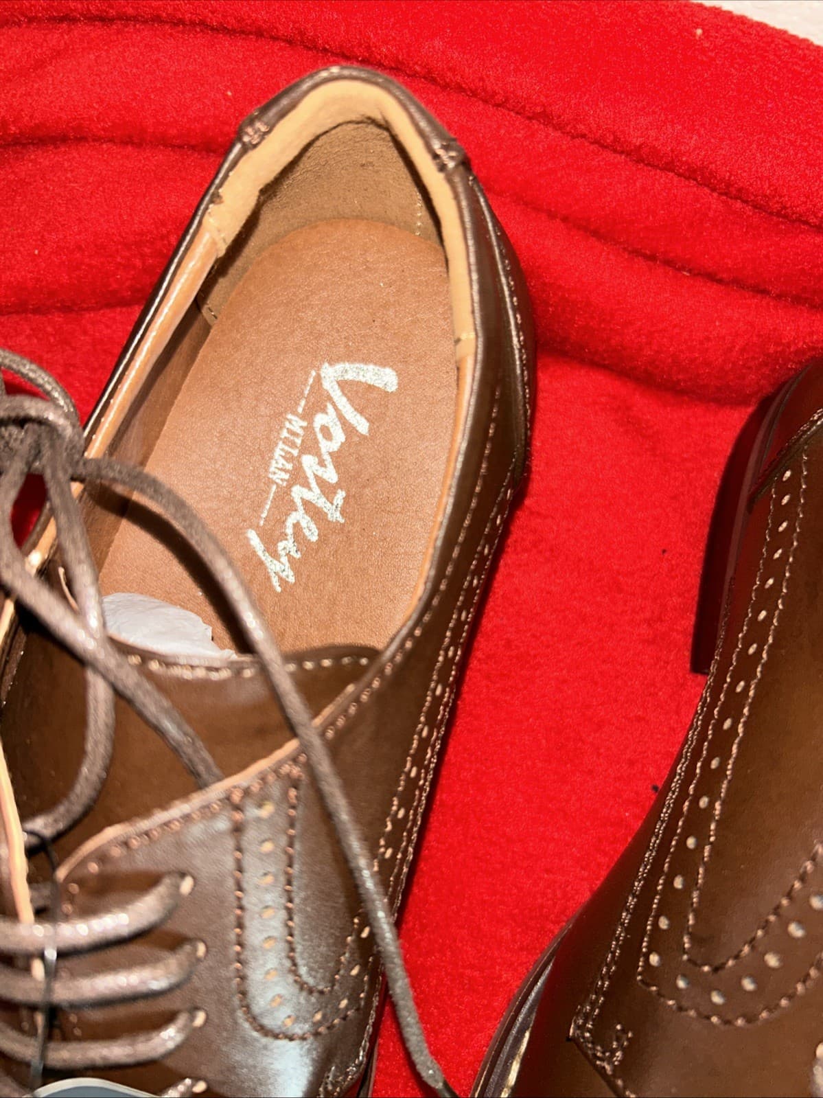 Vostey Milan Dark Brown Shoes Size 7 New Men’s Oxford - Thumbnail 3