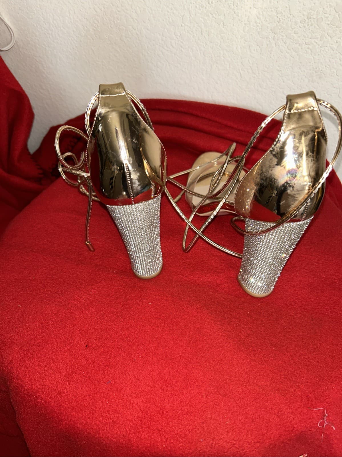 Women’s Strappy Gold Pumps New Lala Ikai Size 39.5 (9) - Thumbnail 4