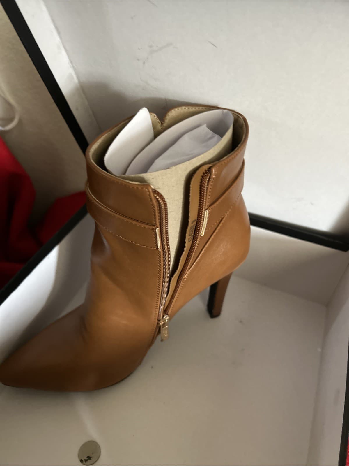 women's brown leather ankle boots size 9 Idifu - Thumbnail 2
