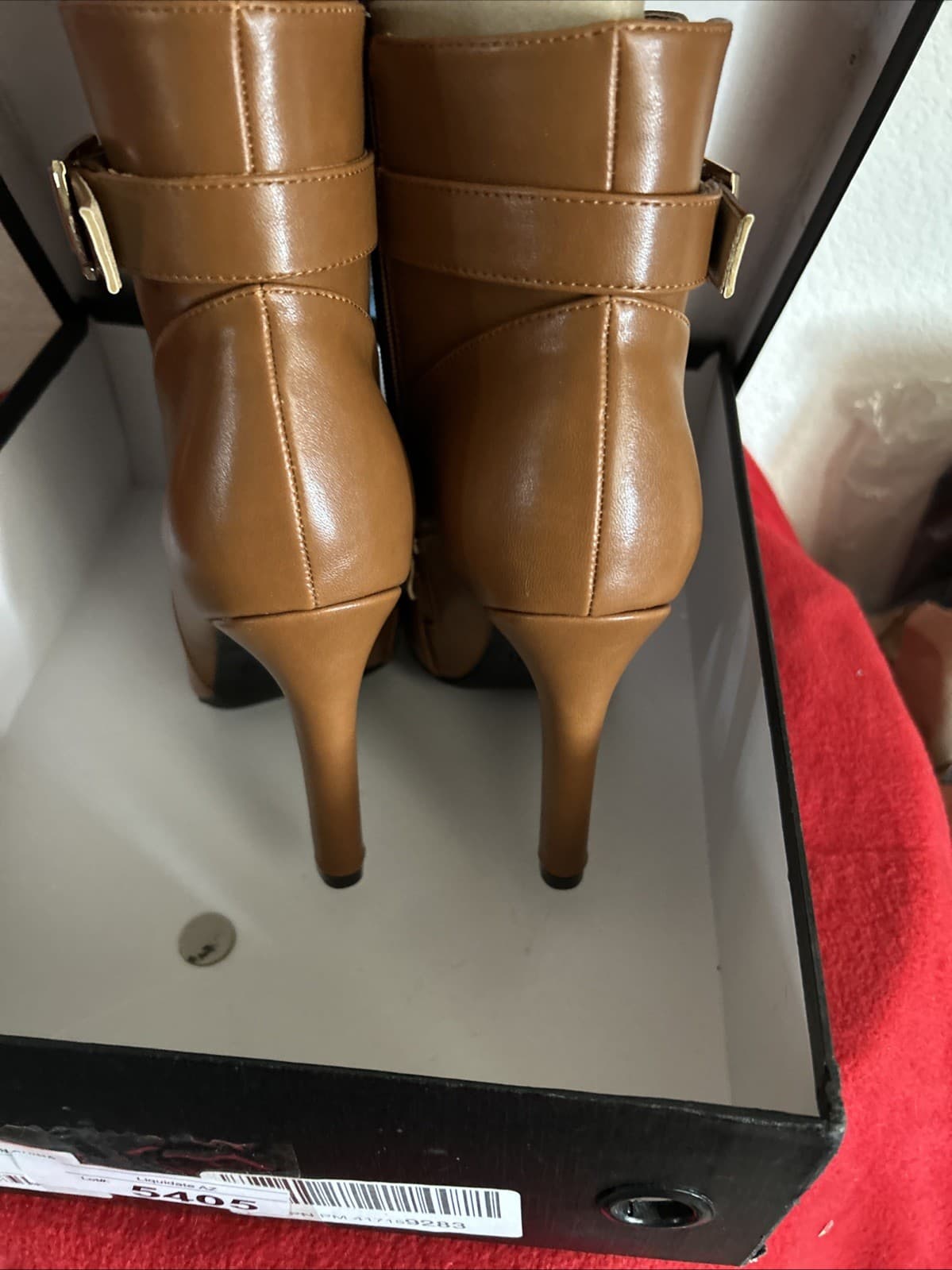 women's brown leather ankle boots size 9 Idifu - Thumbnail 4