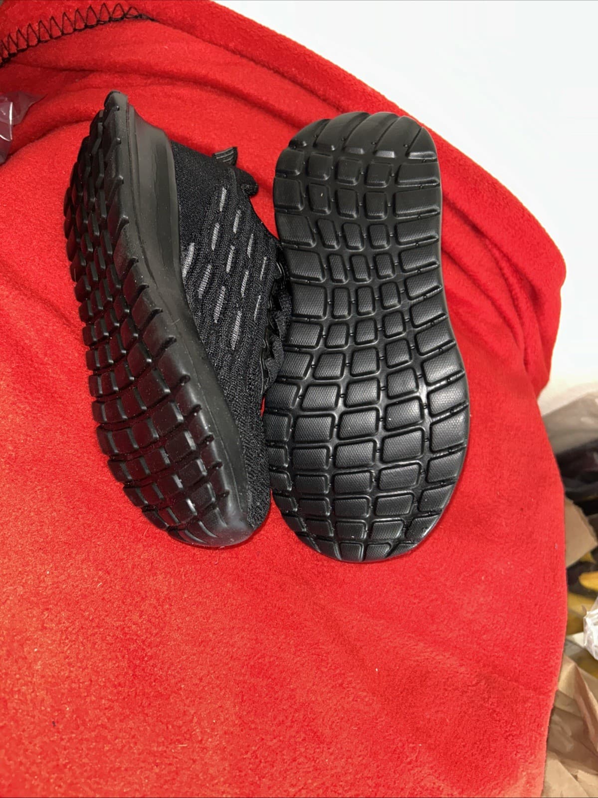 Kids Shoes Black Sneakers New 12 Run - Thumbnail 5