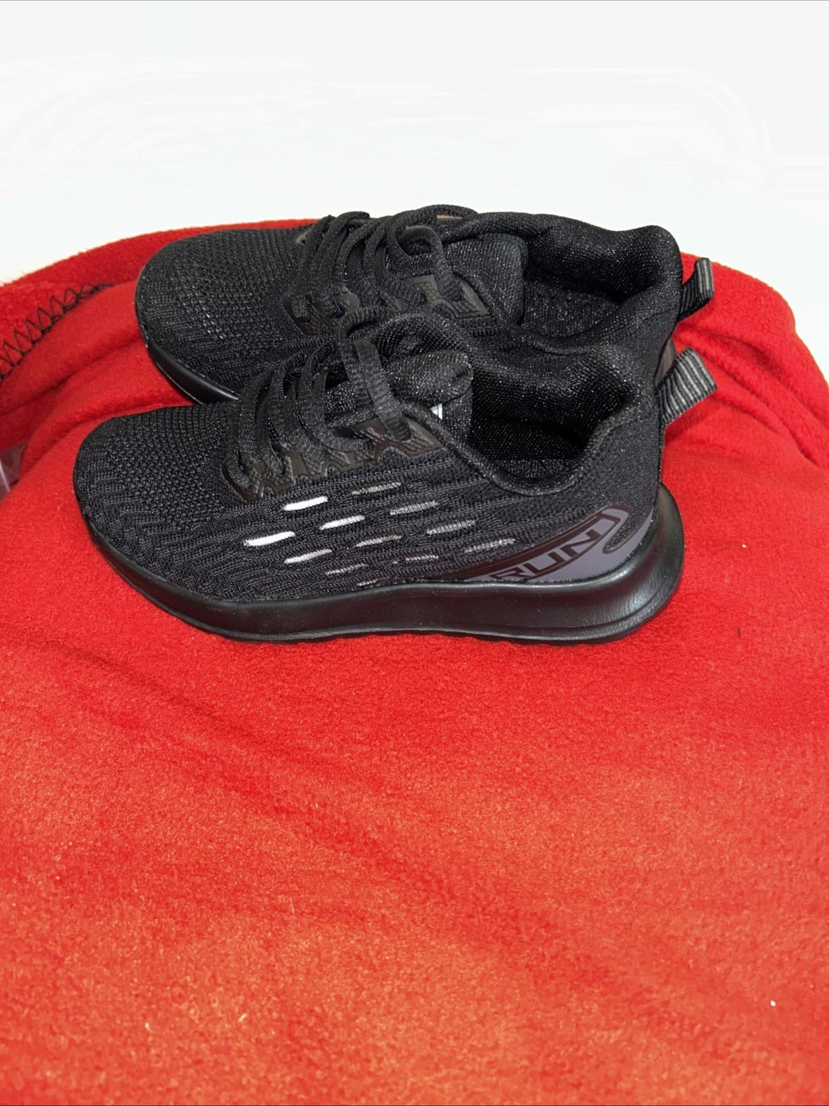Kids Shoes Black Sneakers New 12 Run - Thumbnail 3