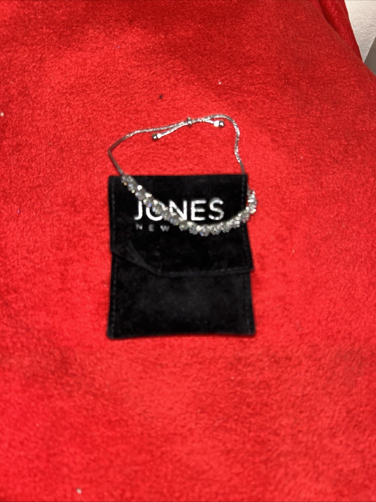 Jones New York Double Strand necklace Rhinestones Silver Tone DS5 & Bracelet - Thumbnail 3