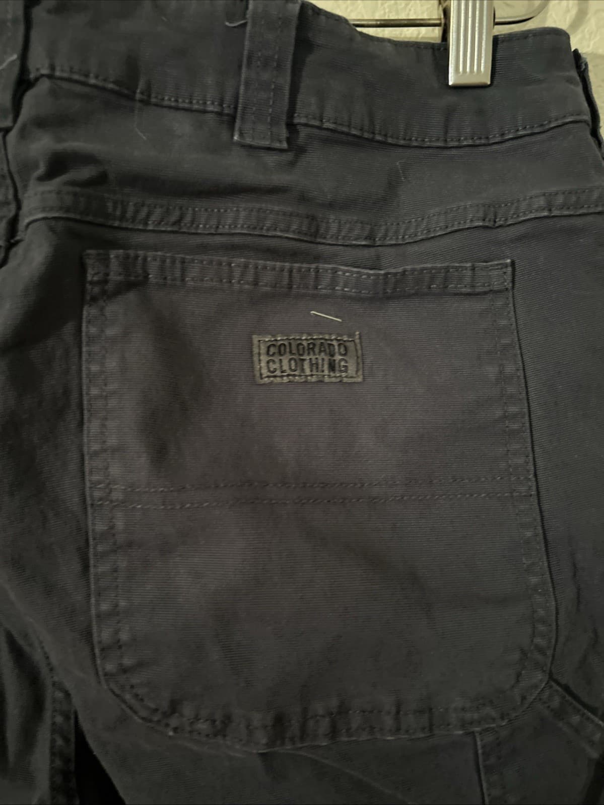Colorado Clothing Mens 34x29 Relaxed Stretch workwear CANVAS Blue - Thumbnail 4
