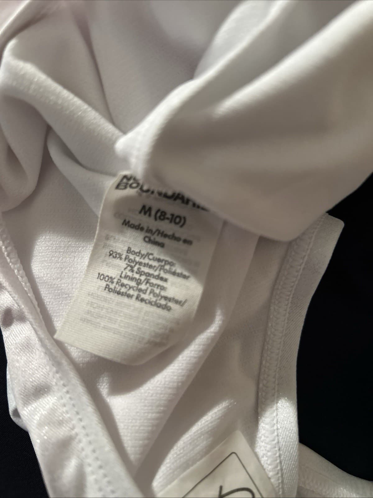 Womens medium 8/10 Cheeky Cutout 1 Piece no boundaries swimsuit Vivid White NWT - Thumbnail 8