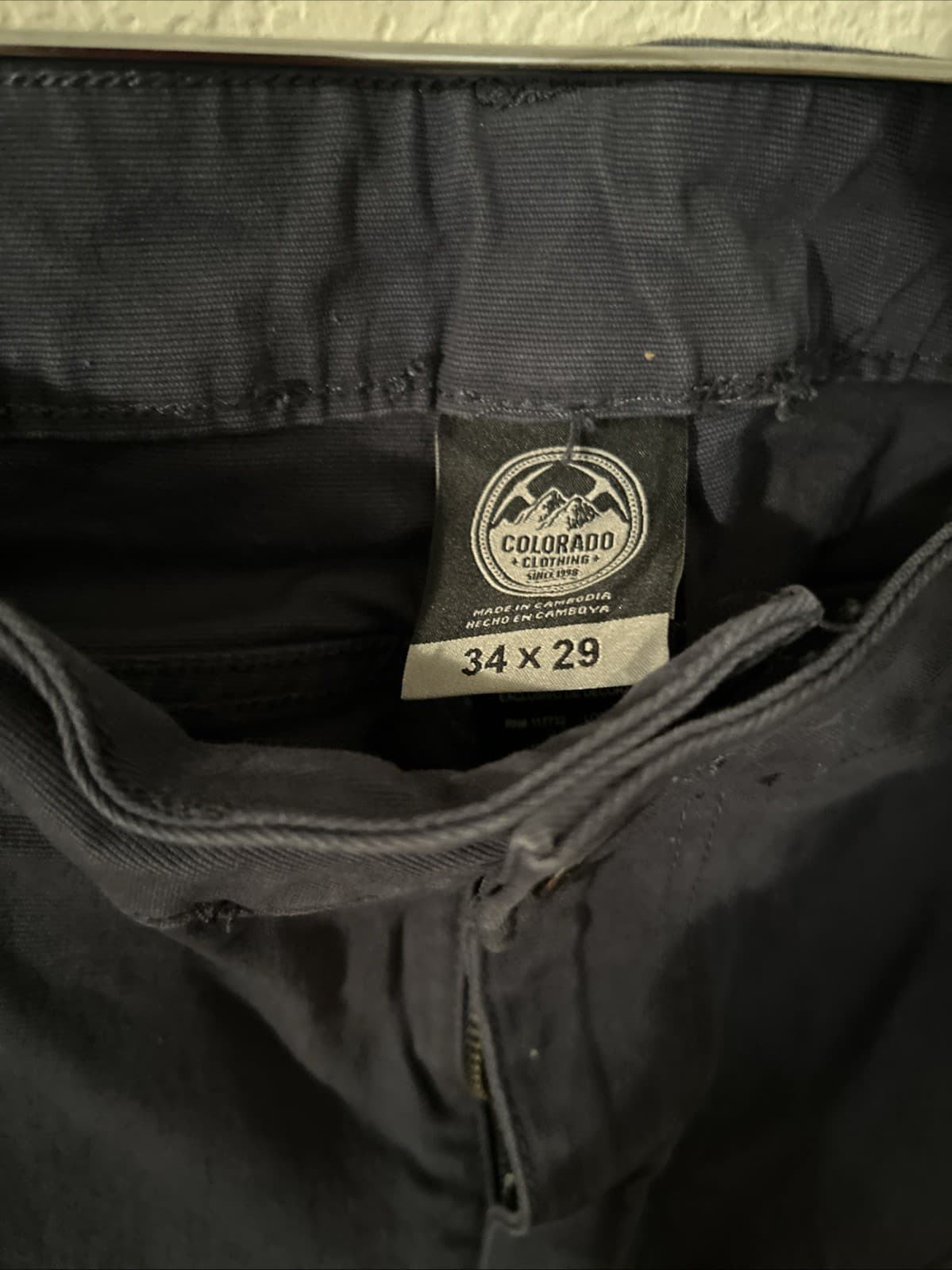 Colorado Clothing Mens 34x29 Relaxed Stretch workwear CANVAS Blue - Thumbnail 2