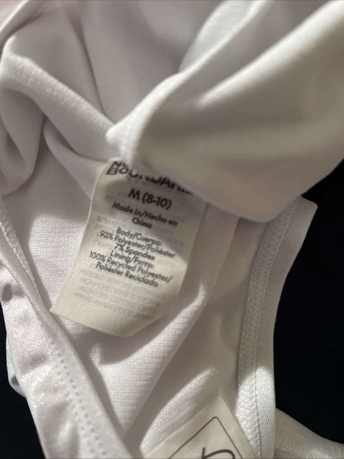 Womens medium 8/10 Cheeky Cutout 1 Piece no boundaries swimsuit Vivid White NWT - Thumbnail 4