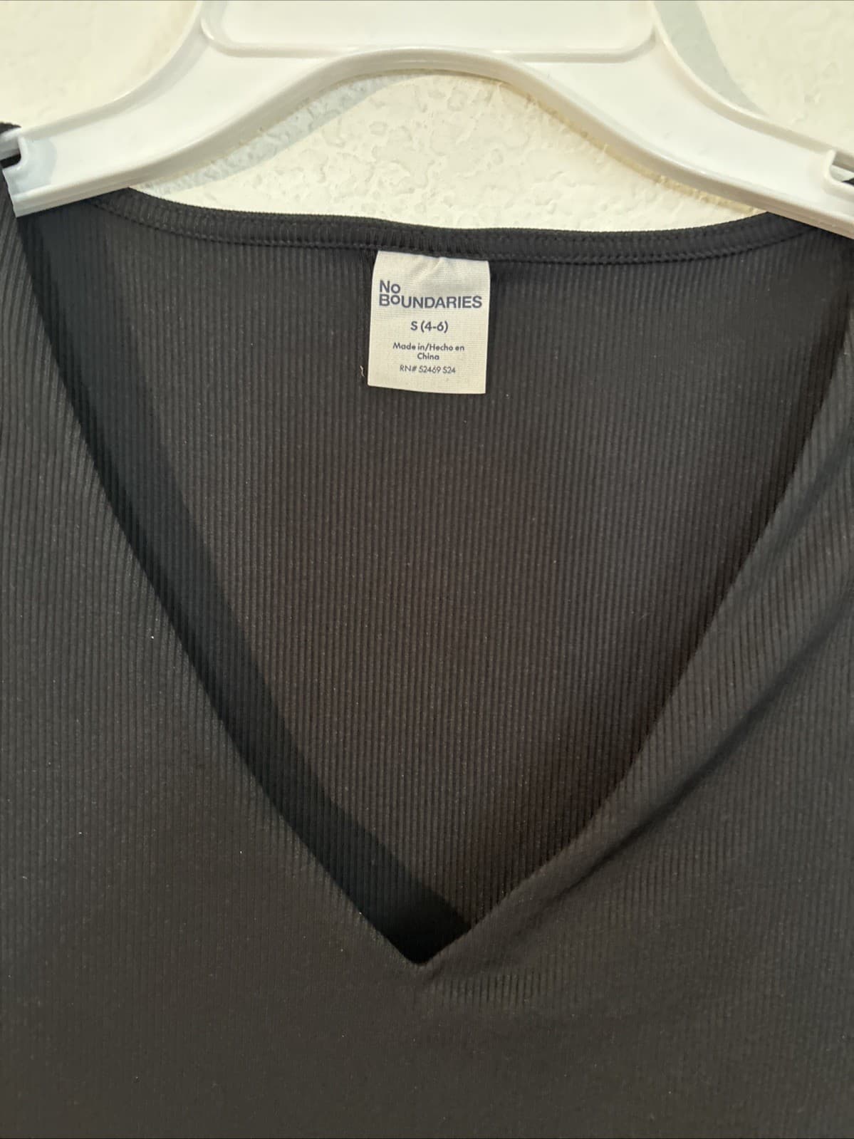 Women’s Bodysuit Small 4-6 Black NWT No Boundaries - Thumbnail 2