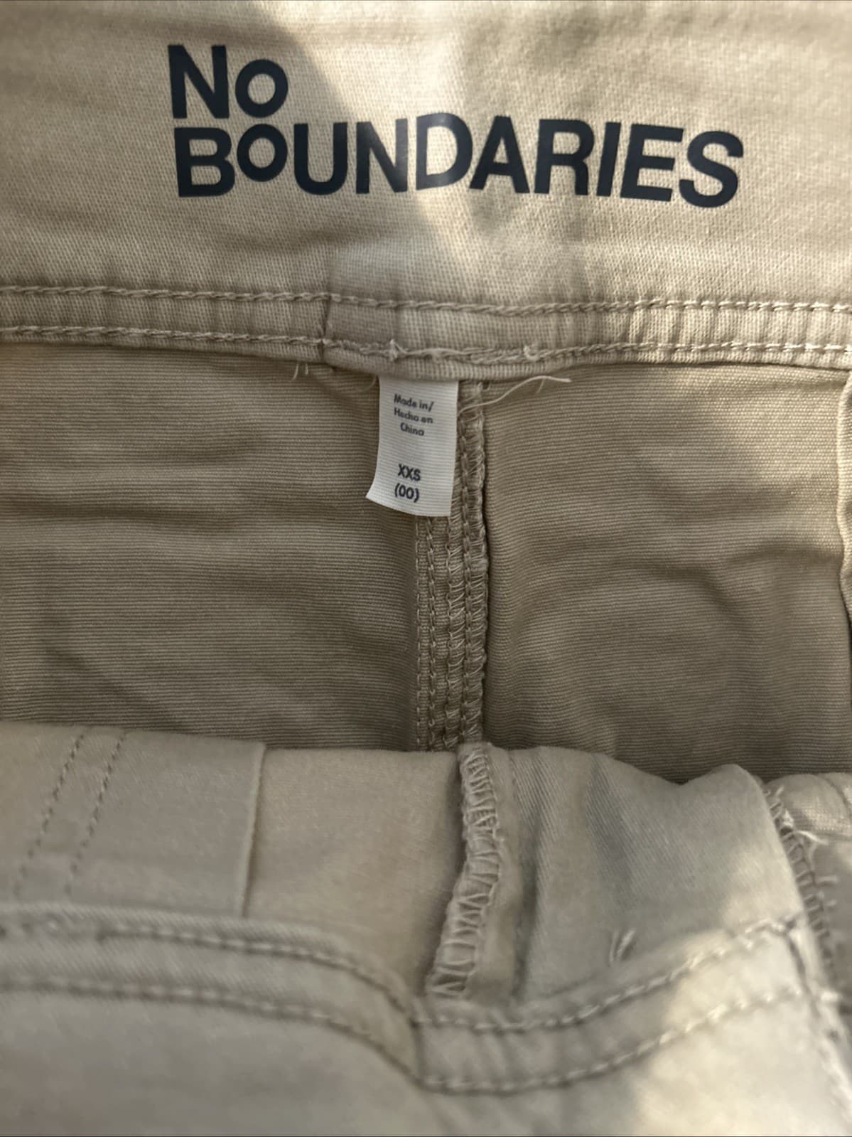 Women’s Pleated Khaki Mini Skirt XXS 00 NWT No Boundaries - Thumbnail 3