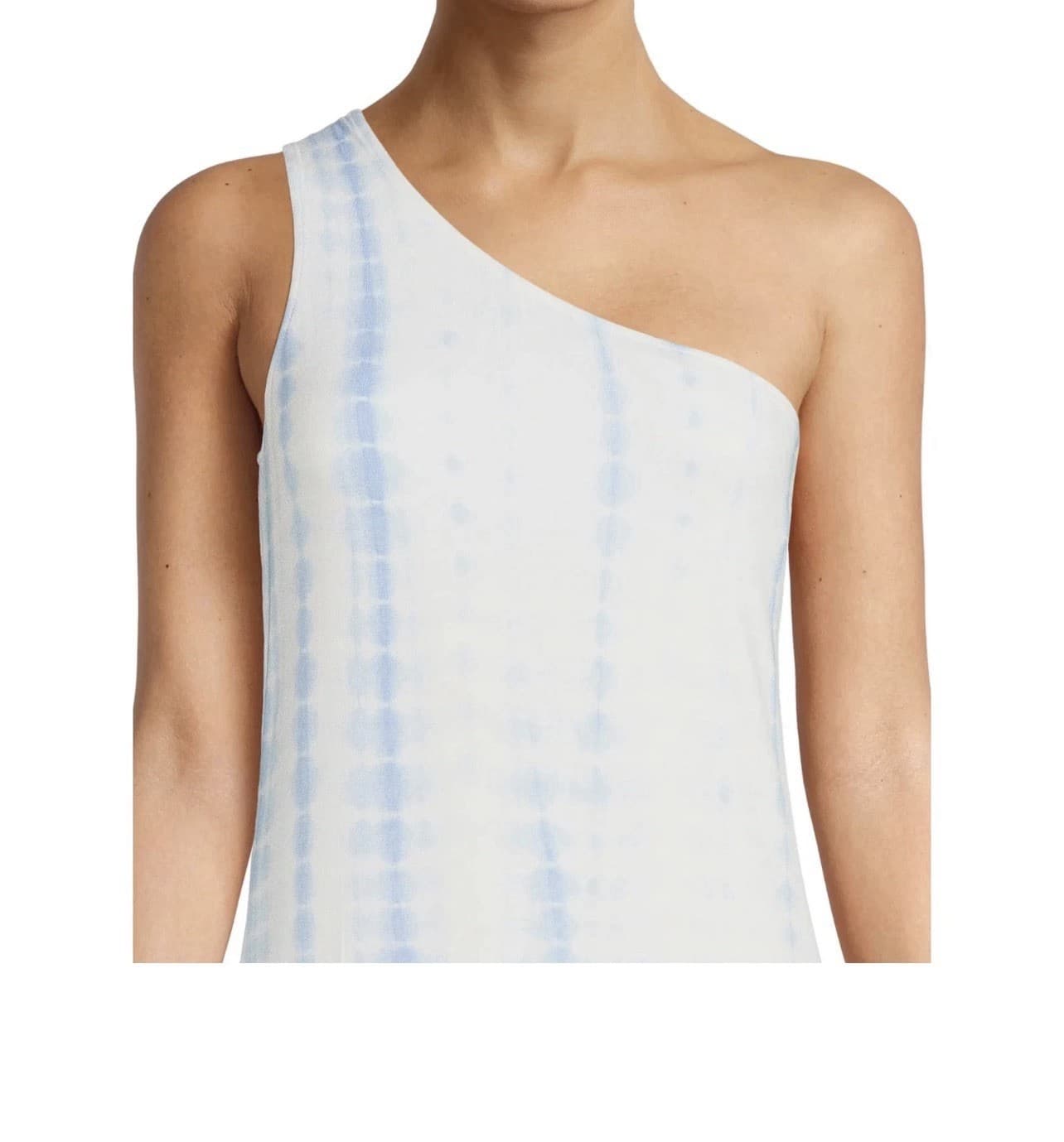 Time and Tru Womens One-Shoulder TieDye Dress Blue Yonder Size XS (0-2) NWT - Thumbnail 6