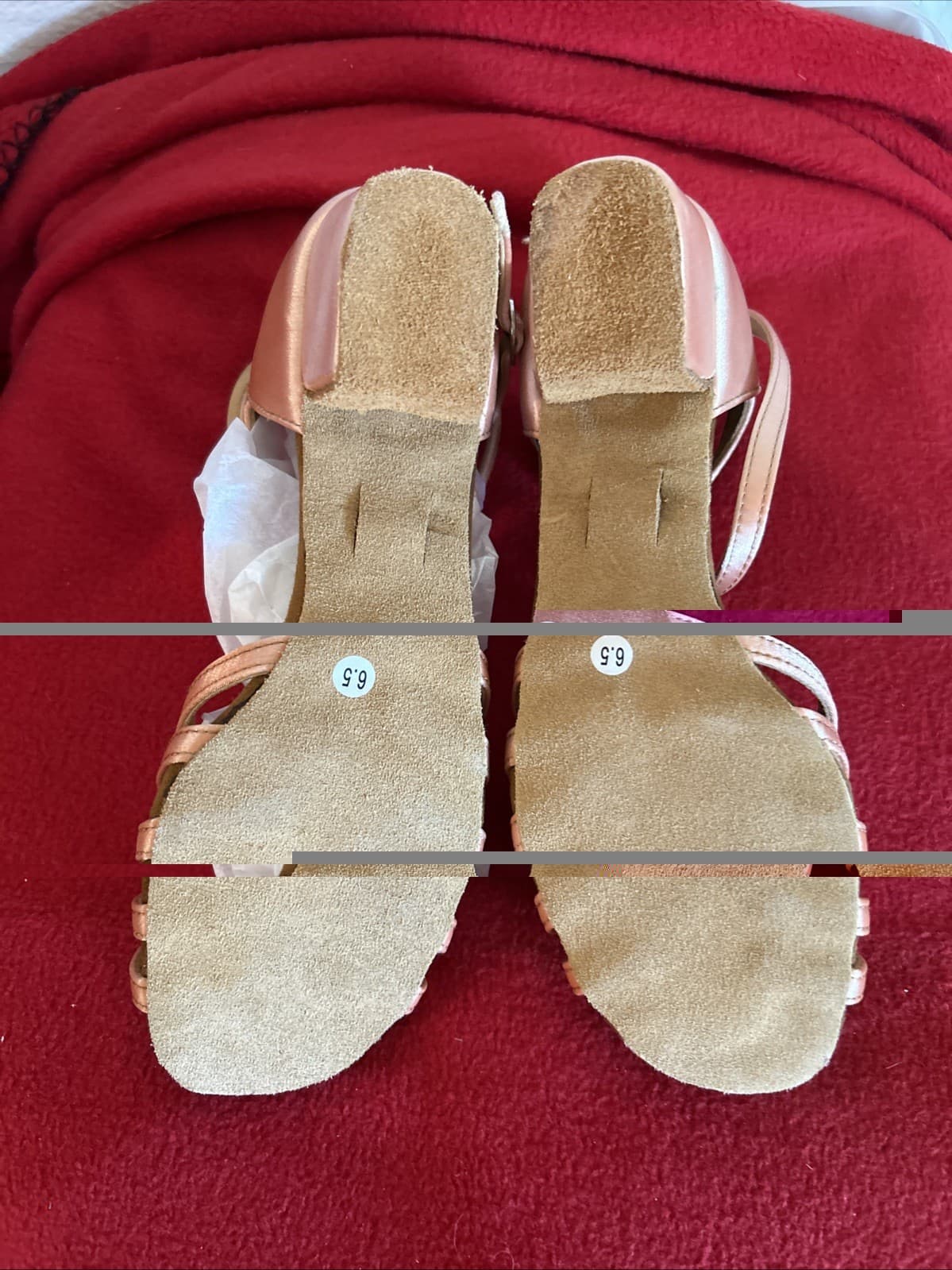 Girls Size 6 1/2 Strappy Sandals New - Thumbnail 2