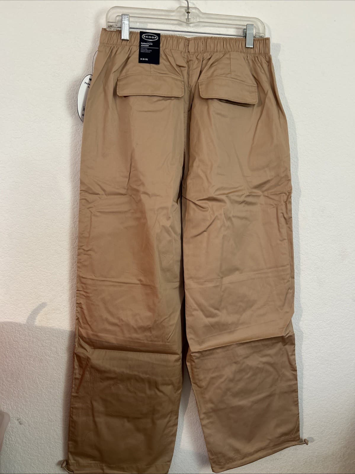 Scoop Womens Cotton Parachute Joggers High Rise Pull-on Relaxed Brown Size M NWT - Thumbnail 5