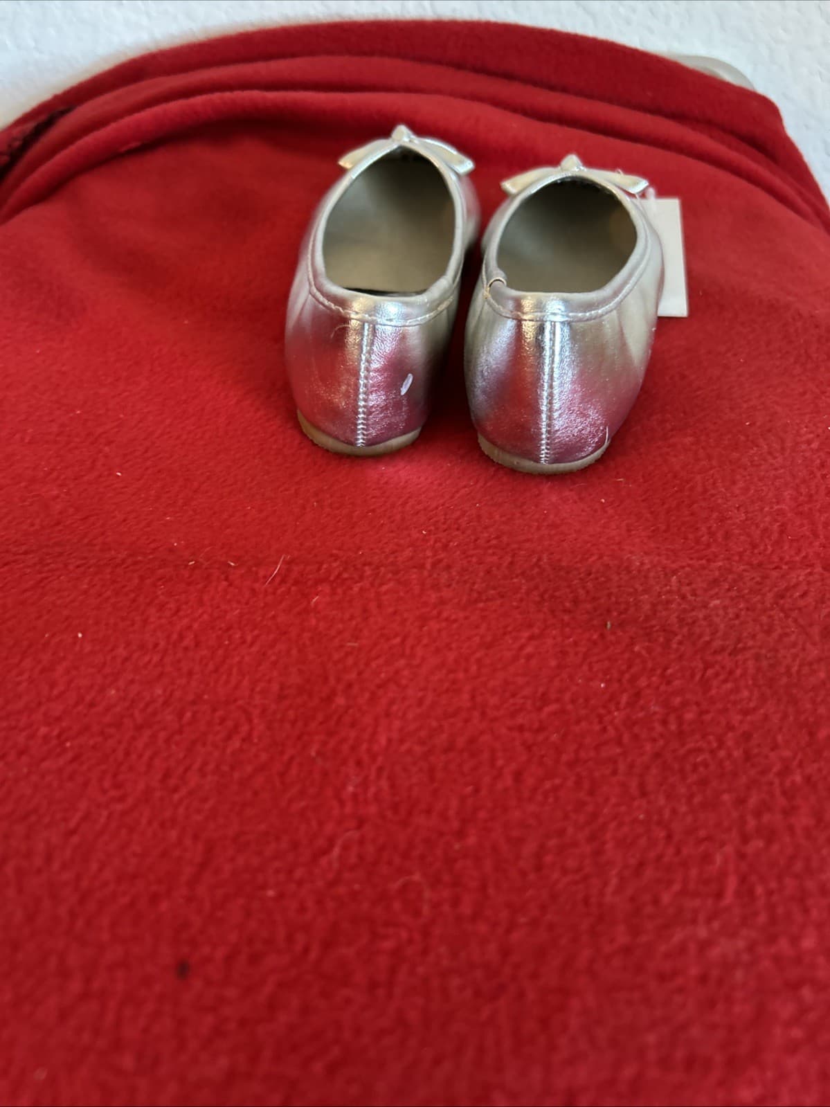 Little Girls Size 5 Silver Slip On New - Thumbnail 3