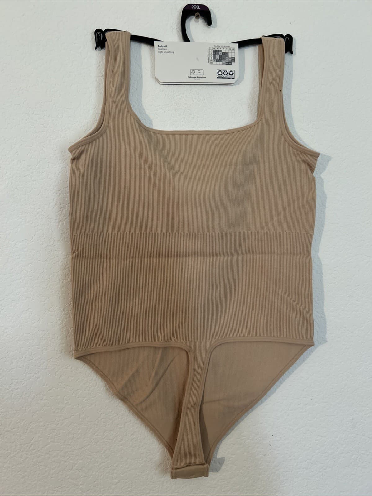 Women’s seamless Light Smoothing Toasted Almond Bodysuit No Boundaries NWT 2Xl - Thumbnail 4