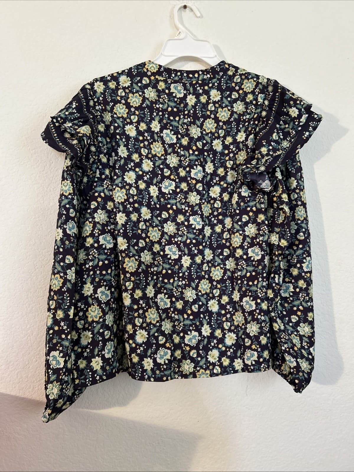 Scoop Women's Ruffle Print Peasant Top, Medium (8-10) NWT Multi Color - Thumbnail 5