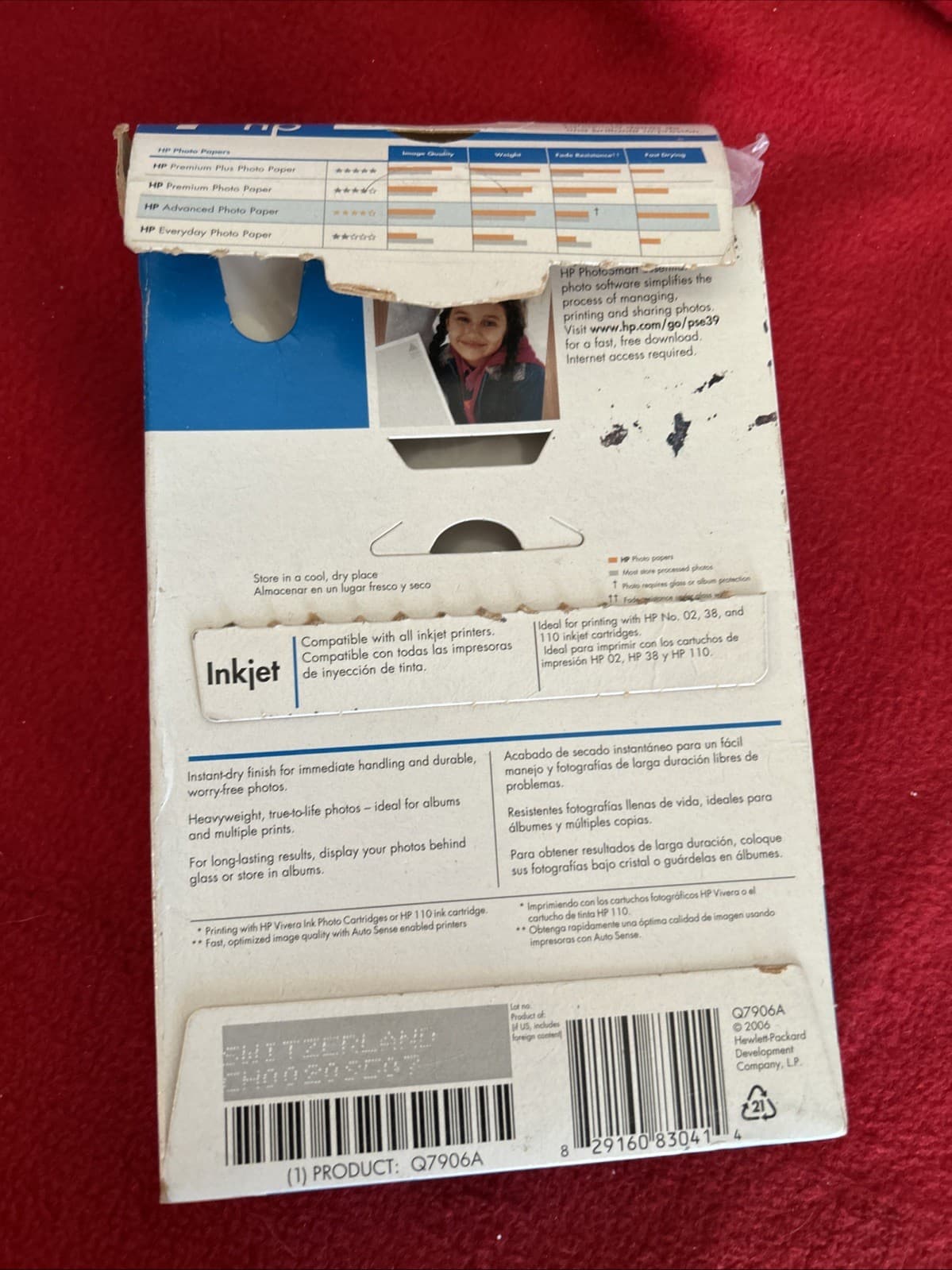 2 Boxes ADVANCED HP PHOTO PAPER ~ GLOSSY PAPER 4 x 6" New Open More Than 100 - Thumbnail 2