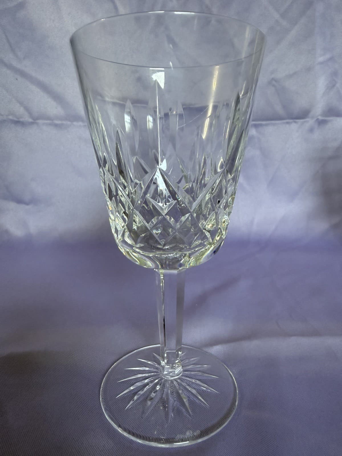 Set of 2 WATERFORD CRYSTAL Lismore Water Goblet/Wine Glasses 6 7/8” IRELAND 8oz - Thumbnail 5