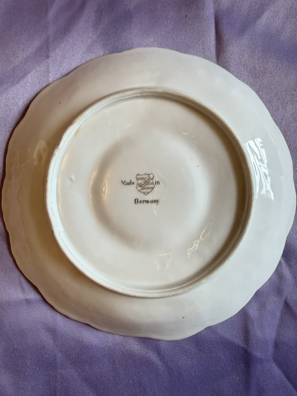 *RARE*ANTIQUE-Weimar Porzellan Oyster Plate-5 Oyster Wells+1 Dipping Well - Thumbnail 3