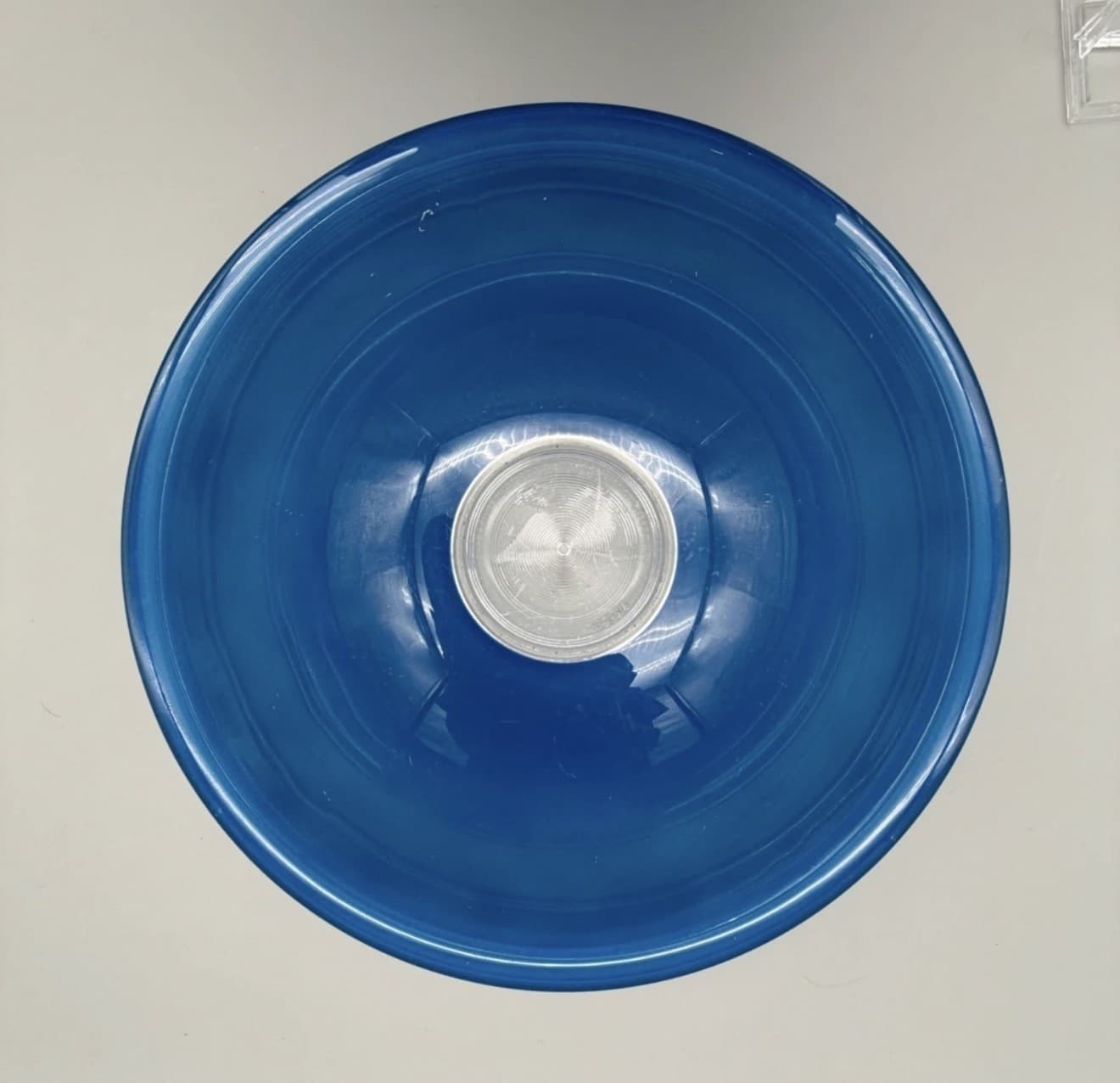 Pyrex #326 "Rainbow" Blue 11.75" Large Stacking 4.0 Liter Mixing Bowl Vintage - Thumbnail 3