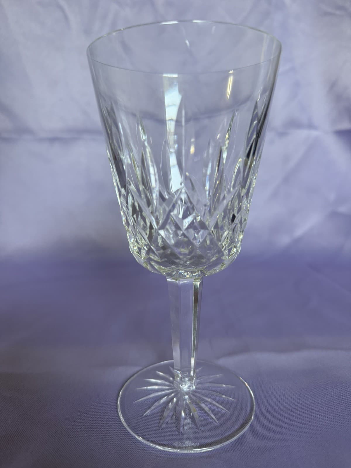 Set of 2 WATERFORD CRYSTAL Lismore Water Goblet/Wine Glasses 6 7/8” IRELAND 8oz - Thumbnail 7