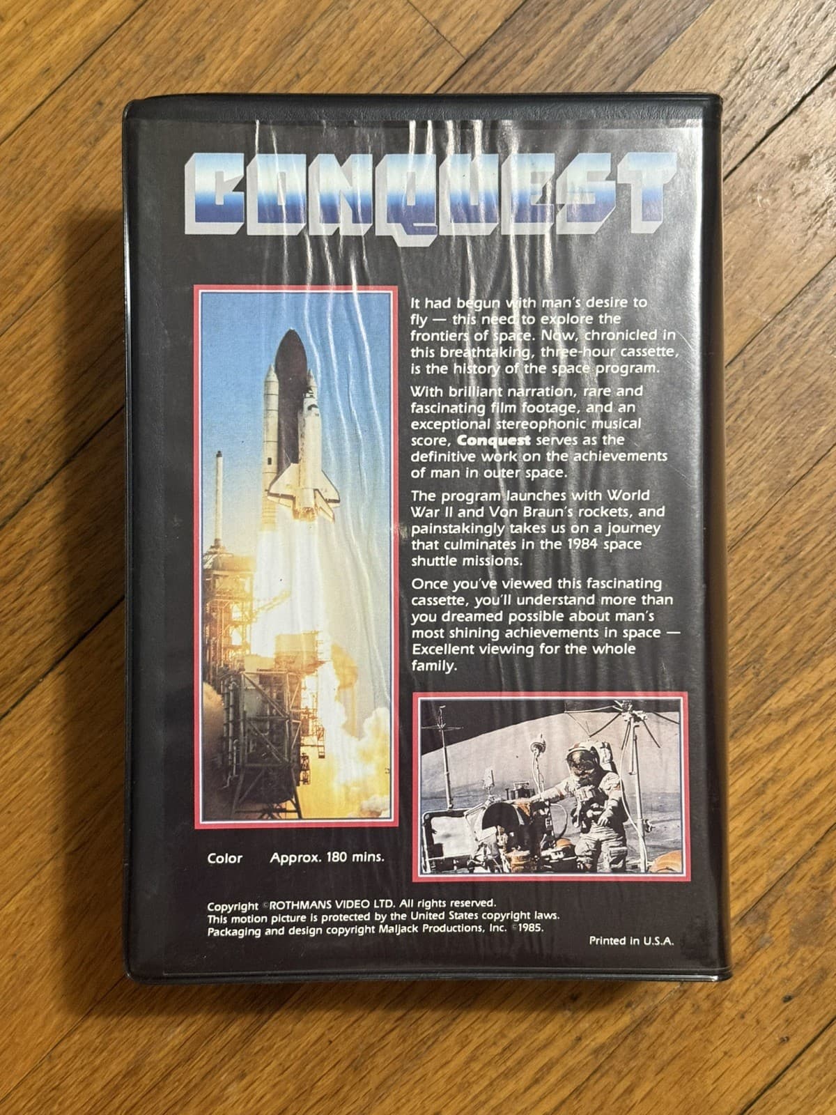 CONQUEST 1985 VHS MPI Double Clamshell 3-Hour Space Exploration Documentary NASA - Thumbnail 3