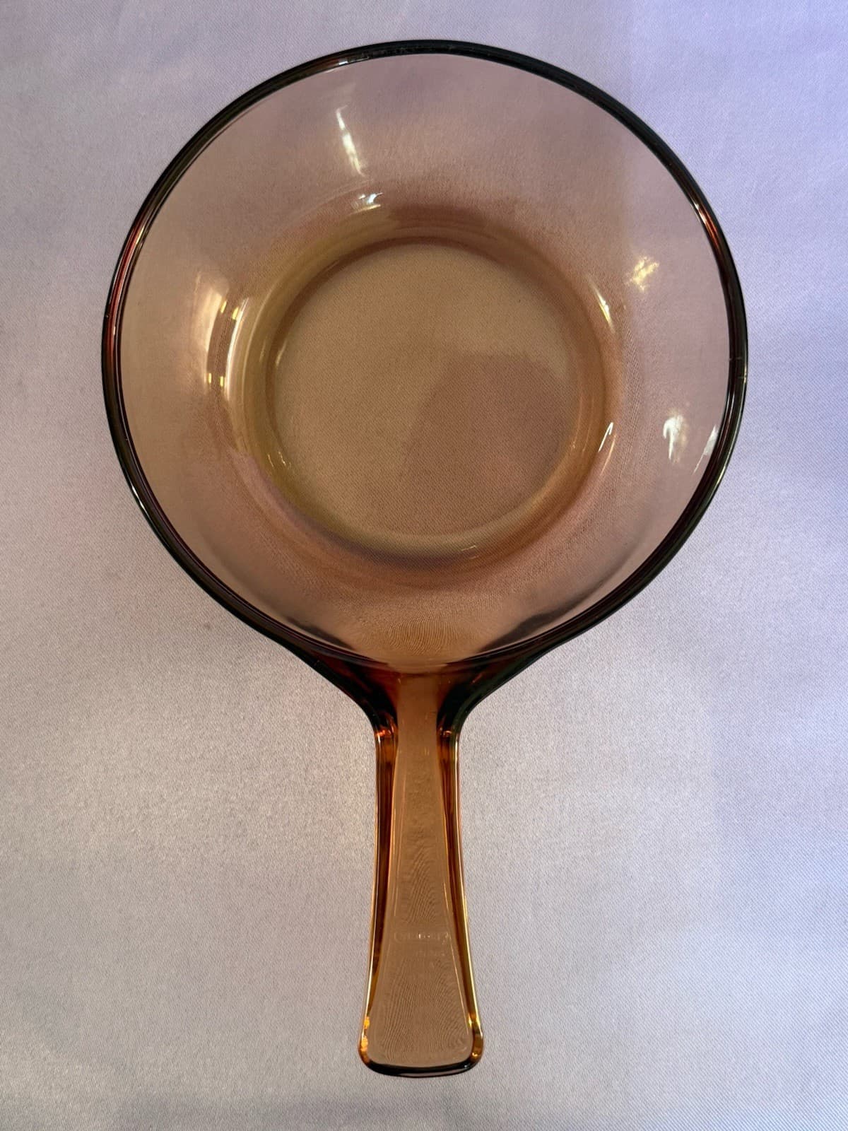 VTG 4pc VISIONS PYREX Amber Glass Saucepan Set w/ Lids - Thumbnail 10