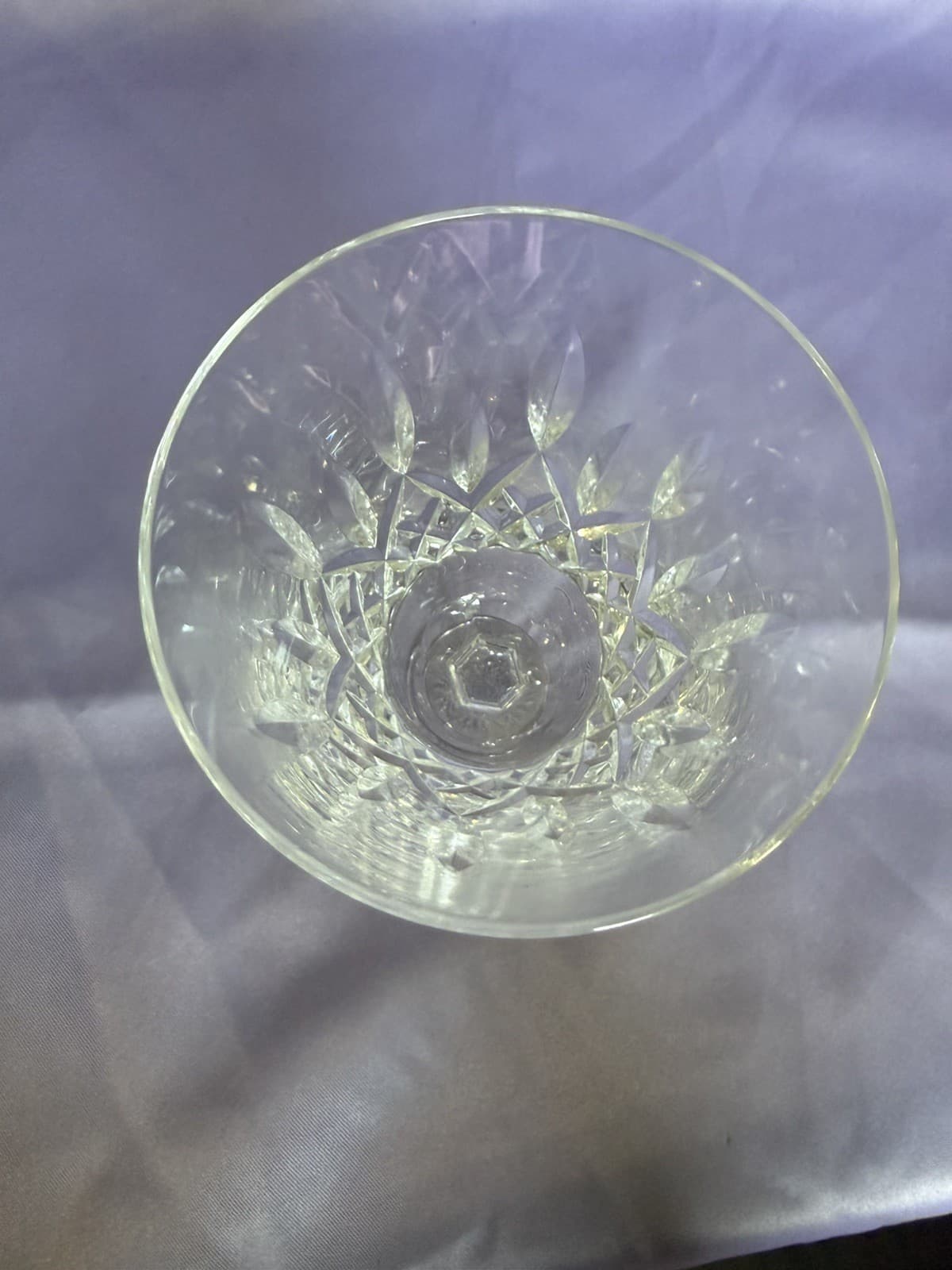 Set of 2 WATERFORD CRYSTAL Lismore Water Goblet/Wine Glasses 6 7/8” IRELAND 8oz - Thumbnail 8