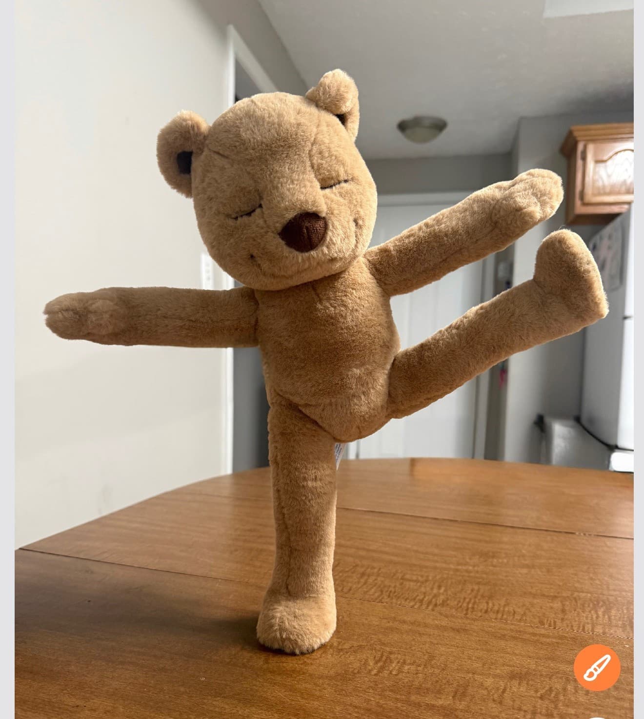 Meddy Teddy Posable Bendable Meditation Plush Yoga Bear Without Tag - Thumbnail 2