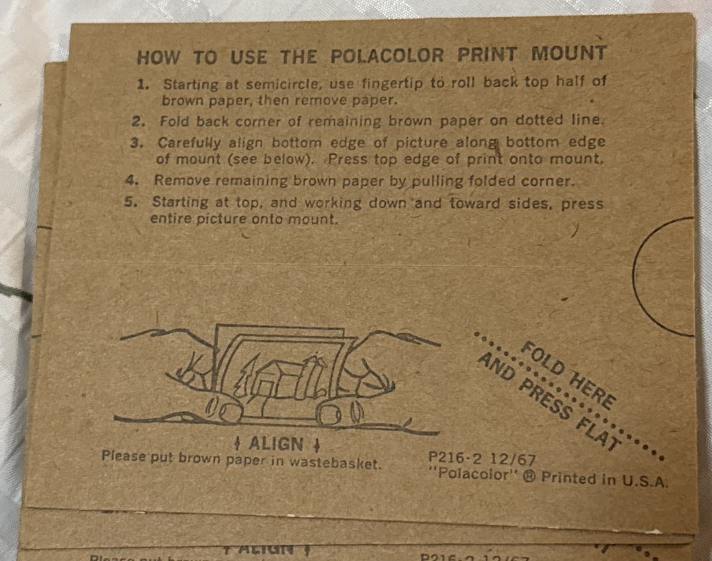 Vintage Polaroid Polacolor Print Mounts Self Adhesive (1969-72) Lot Of 28 - Thumbnail 2