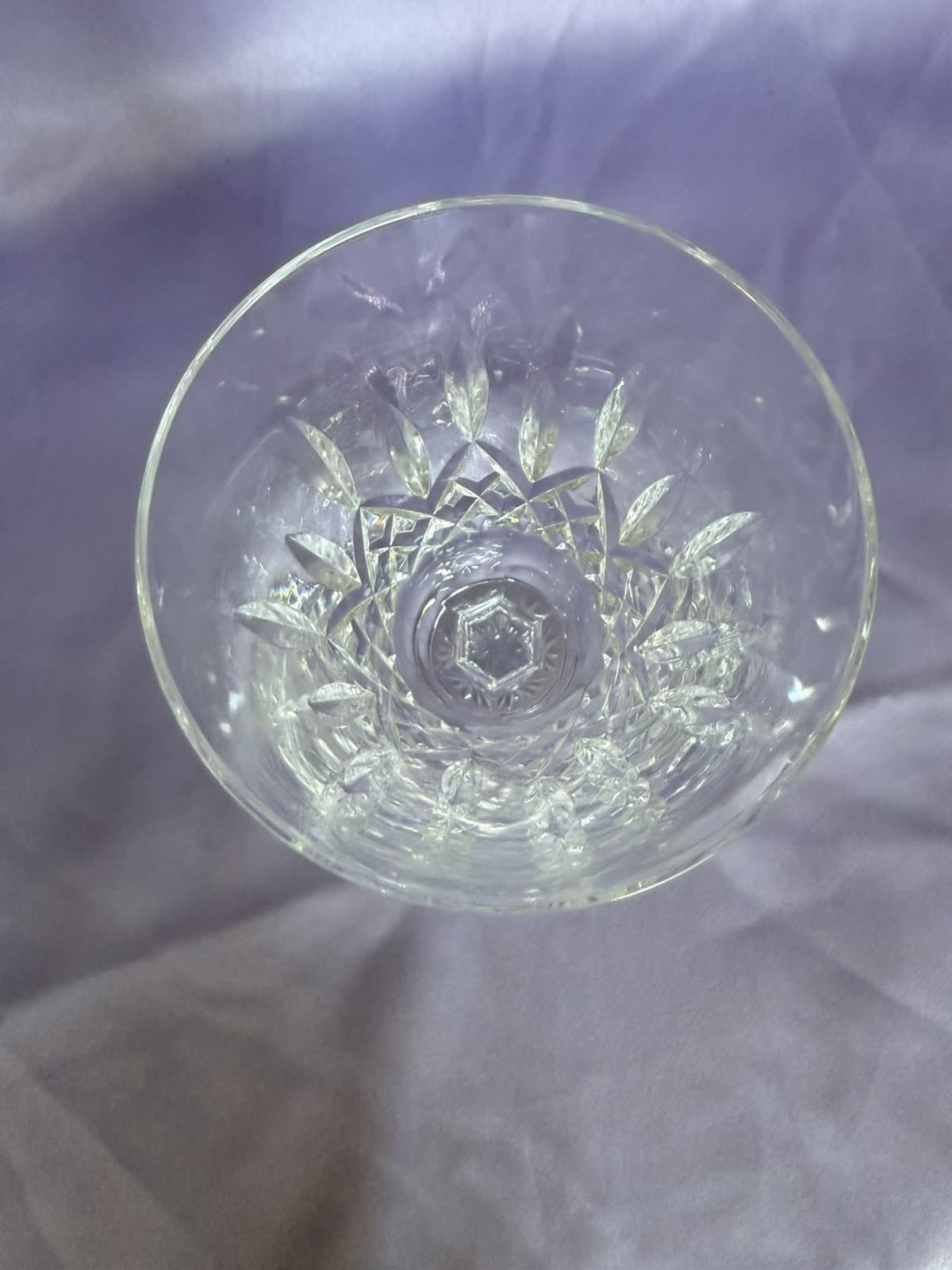 Set of 2 WATERFORD CRYSTAL Lismore Water Goblet/Wine Glasses 6 7/8” IRELAND 8oz - Thumbnail 6