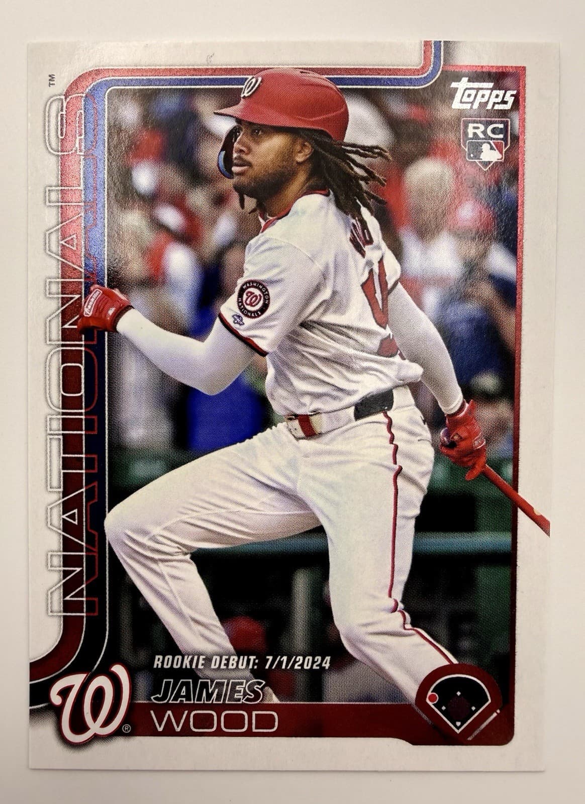 2025 Topps Update Series Rookie Debut James Wood #US218 Nationals