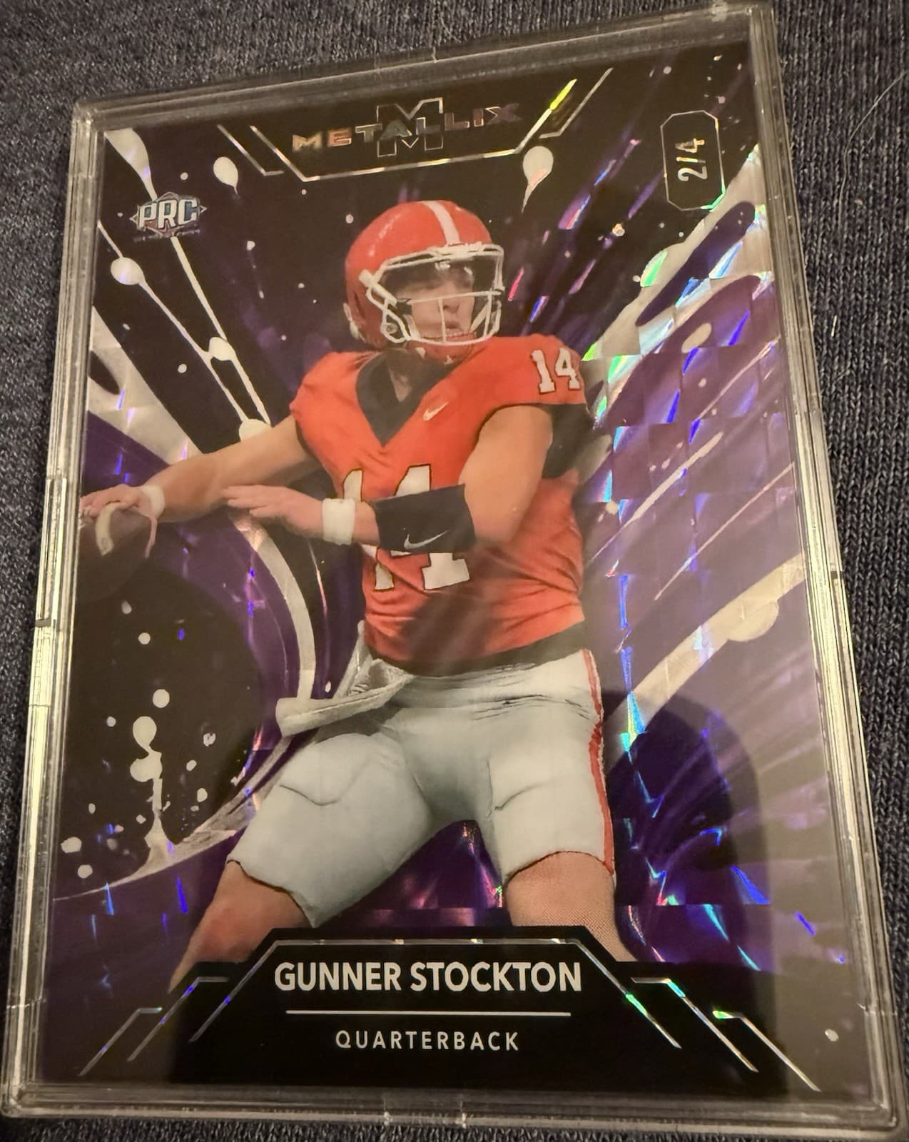 2025 Wild Card Metallix Gunner Stockton Purple Prism PRC /4 RC #WMP-GS