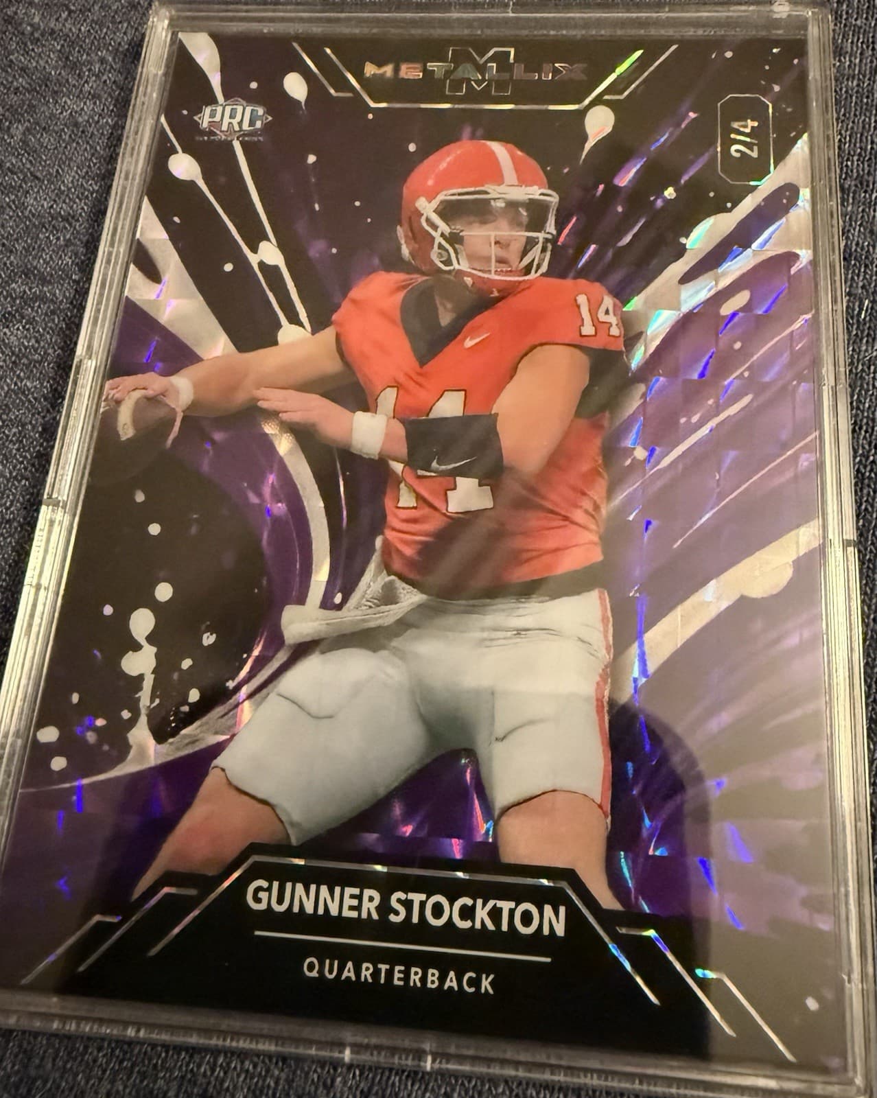 2025 Wild Card Metallix Gunner Stockton Purple Prism PRC /4 RC #WMP-GS - Thumbnail 5