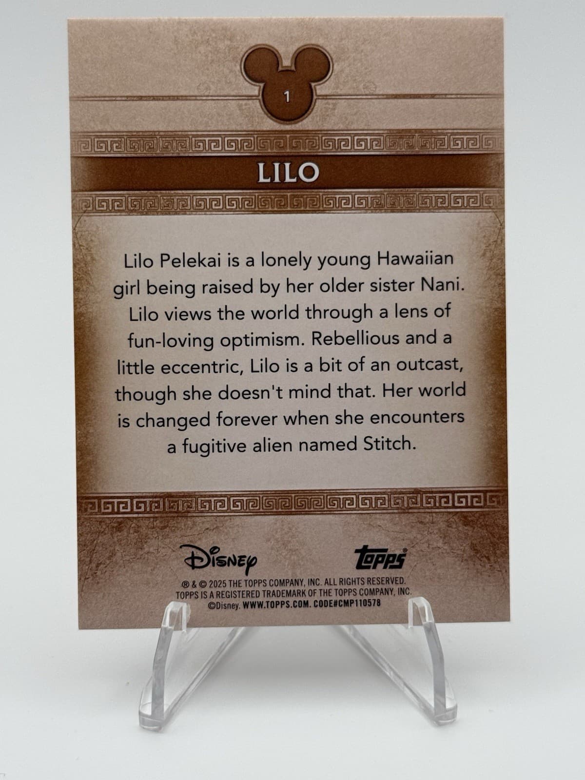 2025 Topps Mint Disney Lilo Bronze Orange Foil /25 #1 & Stitch (Live Action) - Thumbnail 2
