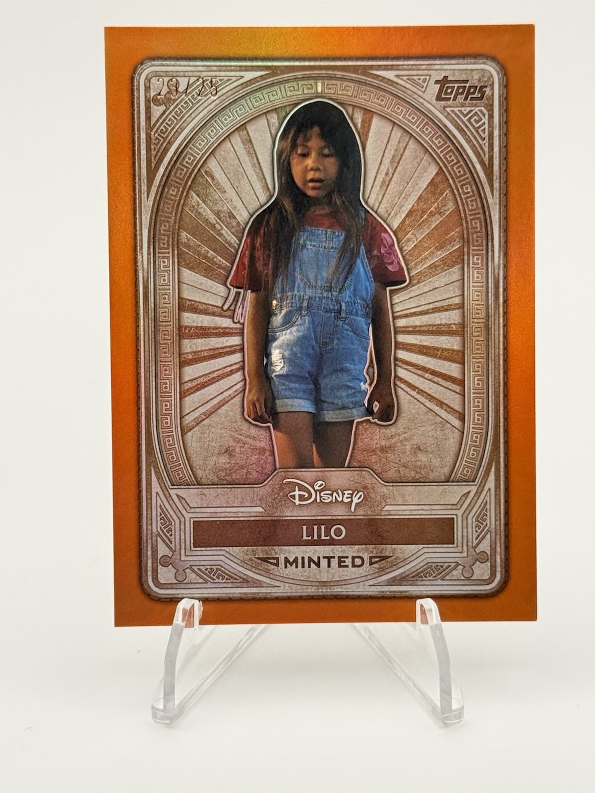 2025 Topps Mint Disney Lilo Bronze Orange Foil /25 #1 & Stitch (Live Action) - Thumbnail 4