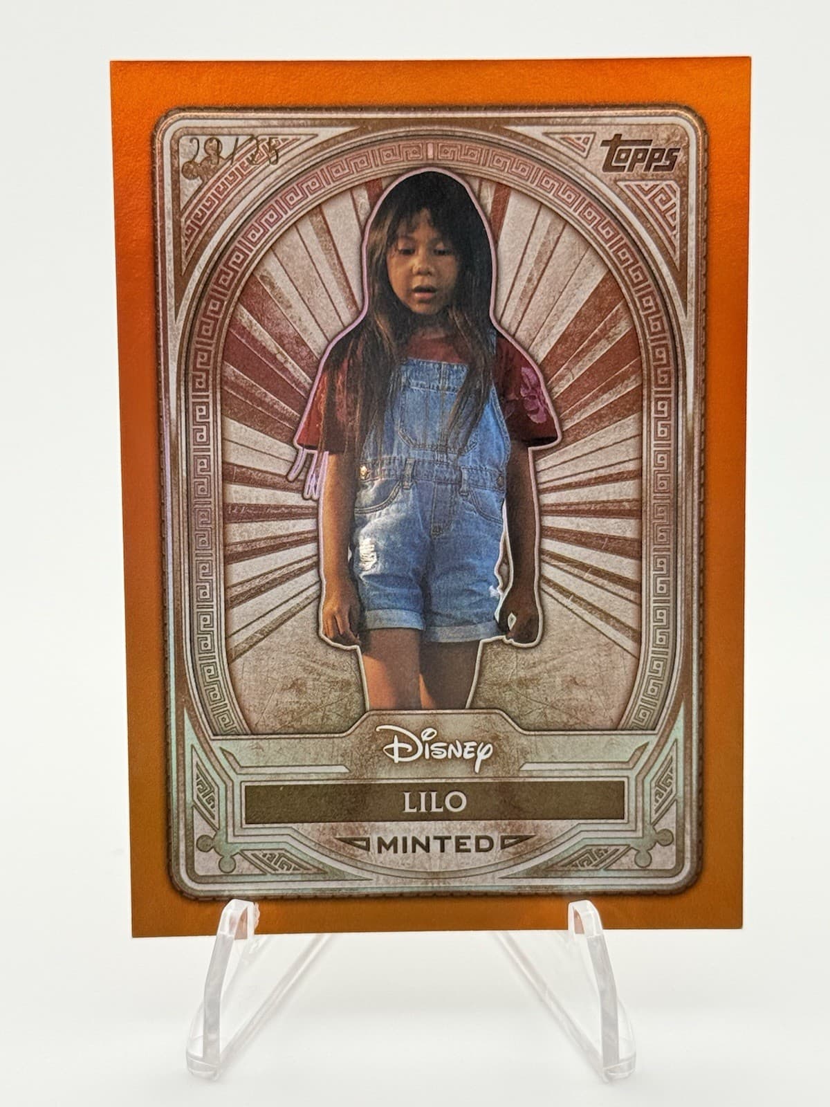 2025 Topps Mint Disney Lilo Bronze Orange Foil /25 #1 & Stitch (Live Action) - Thumbnail 5