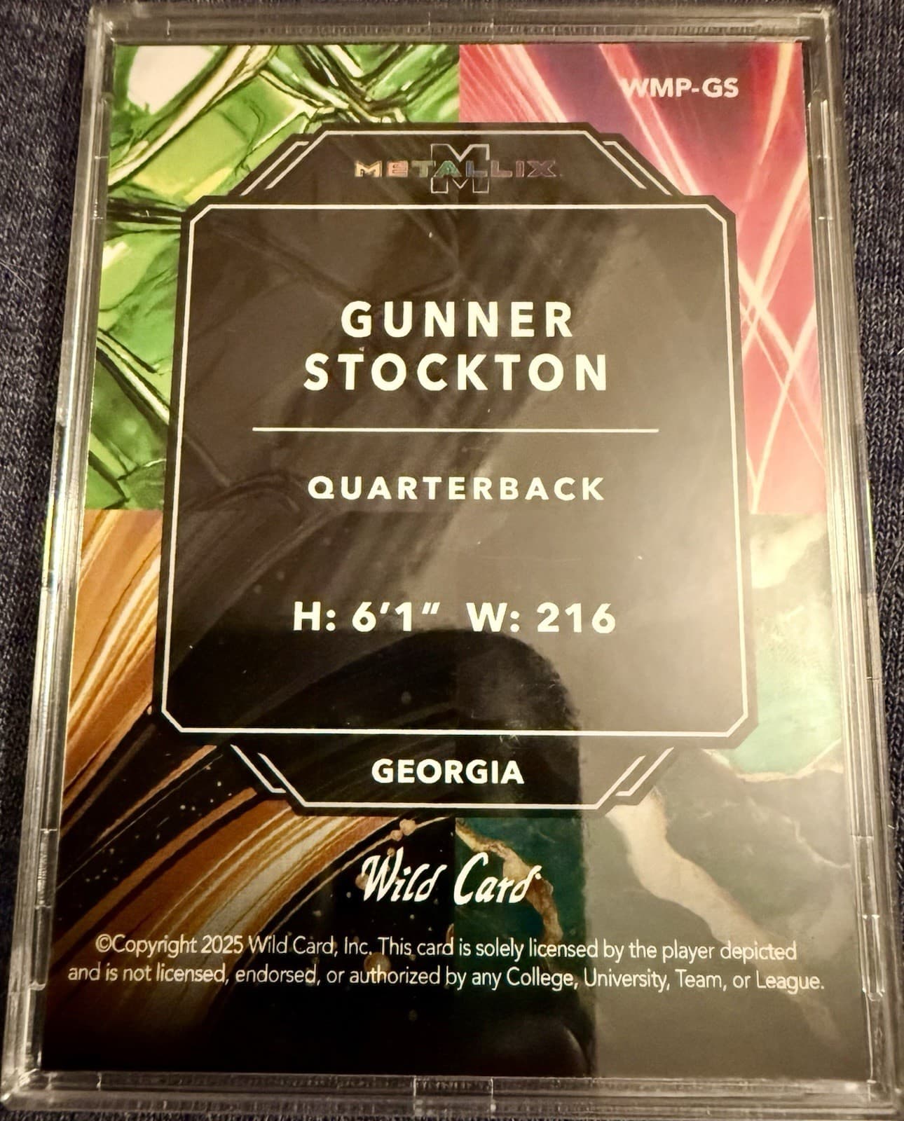 2025 Wild Card Metallix Gunner Stockton Purple Prism PRC /4 RC #WMP-GS - Thumbnail 2