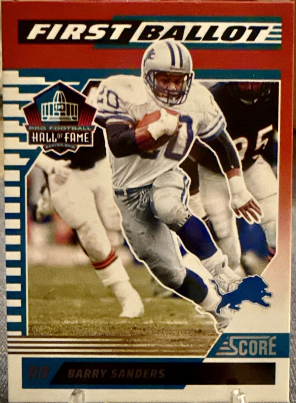 2025 Score Barry Sanders First Ballot #8 Detroit Lions HOF - Thumbnail 7