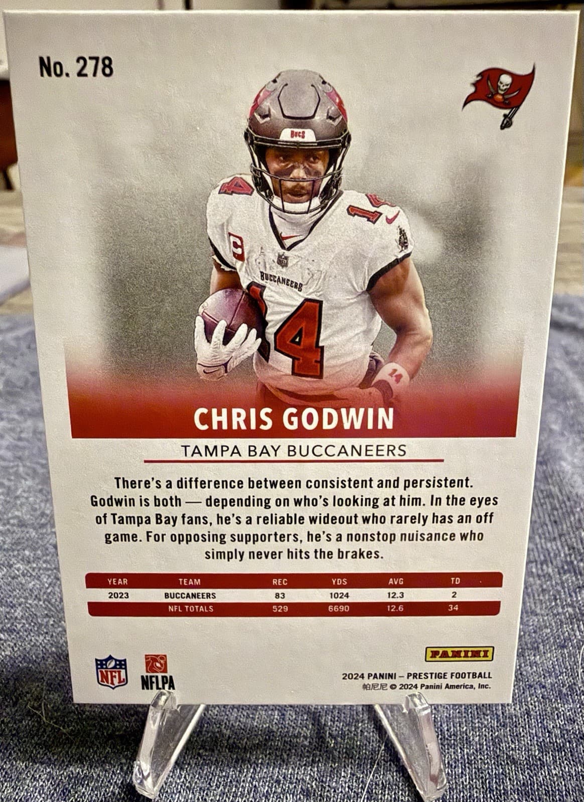 2024 Panini Prestige - Chris Godwin #278 Xtra Points Premium Red /399 - Thumbnail 2