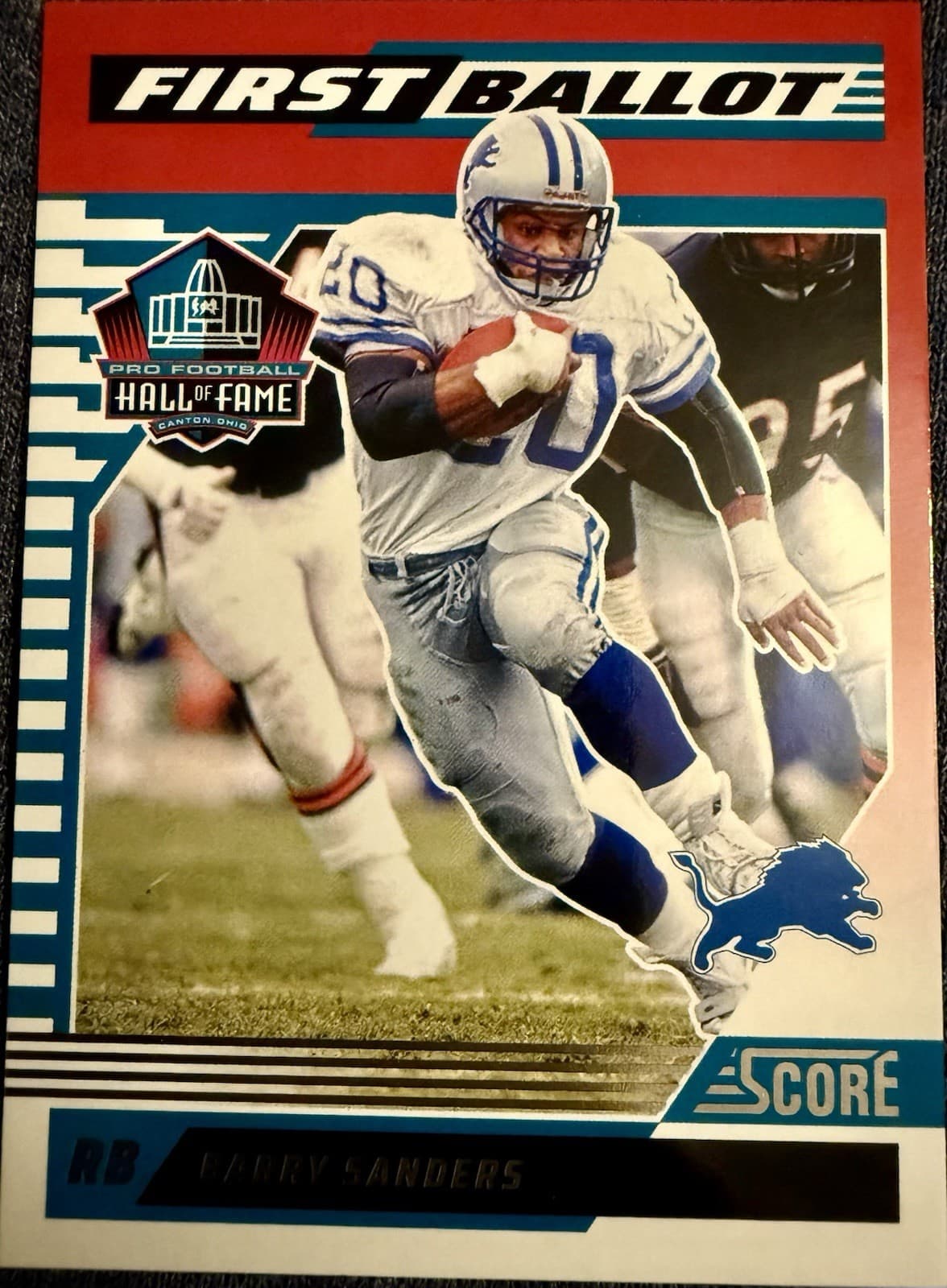 2025 Score Barry Sanders First Ballot #8 Detroit Lions HOF - Thumbnail 3